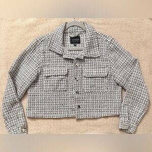Stoosh Women's Monochrome Tweed Blazer